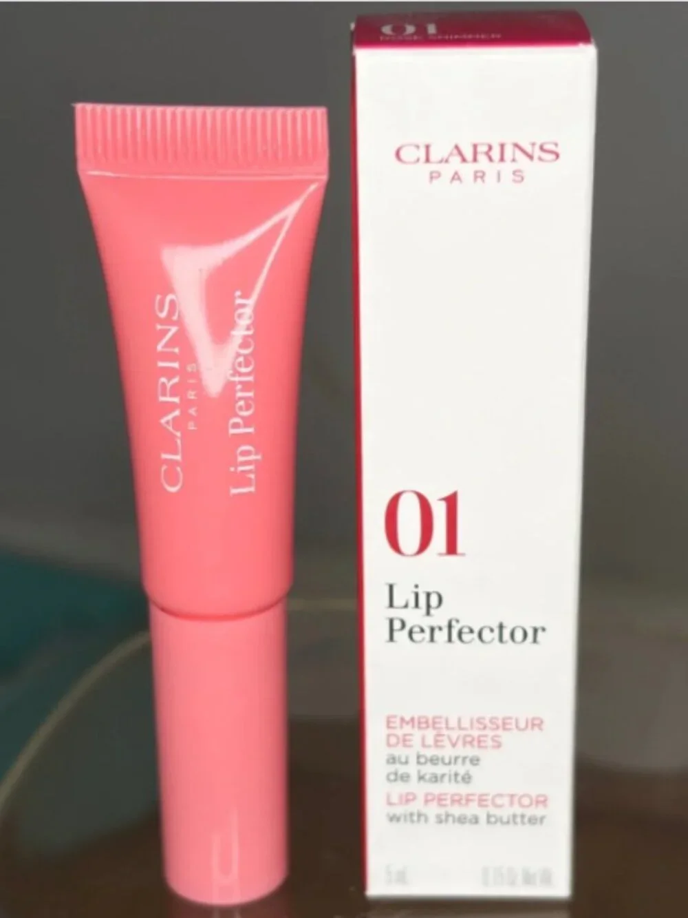 Clarins Lip Perfector 01 Rose Shimmer